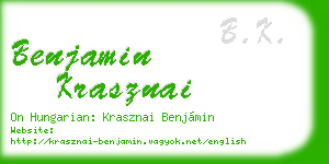 benjamin krasznai business card