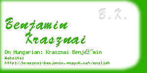 benjamin krasznai business card